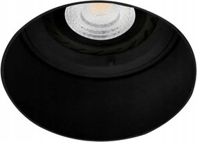 Faro Fresh süllyesztett mennyezeti lámpa, fekete, keret nélküli, GU10, Ø90 mm