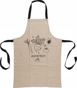 Konyhai Kötény Pamut Barna 84 x 60 cm Nyomott Mintás Kötény