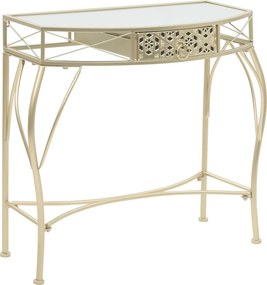 vidaXL francia stílusú aranyszínű fém kisasztal 82 x 39 x 76 cm