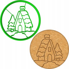 Mézeskalács lyukasztó Forma Karácsonyi házikó