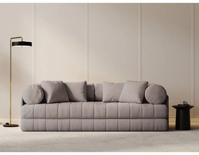 Szürkésbézs buklé kinyitható kanapé 206 cm Kemi – Cosmopolitan Design