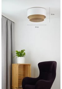 Duolla - Mennyezeti lámpa BOHO 1xE27/15W/230V átm. 45 cm fehér/barna