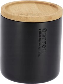 Fürdőszobai tároló doboz Kozmetikai fekete vattakorongokhoz