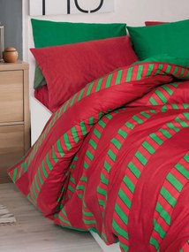 Holly Ranforce dupla ágyneműhuzat garnitúra feszített lepedővel 160 × 200+30 cm, zöld