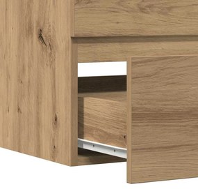 kézműves tölgy szerelt fa függő fürdőszobaszekrény 80x38,5x45cm