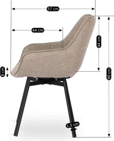 Forgószék bézs – LUNA 2