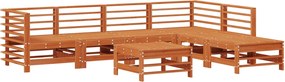 vidaXL Kerti lounge szett 7 pcs Viaszbarna Tömör fenyő