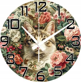 Falióra Gyönyörű Macska Tökéletes Ajándék Hangtalan Mechanizmus