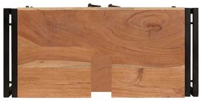 Fürdőszobai mosdószekrény 71 x 33 x 58 cm Tömör akácfa és vas