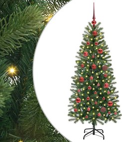 vidaXL Mű karácsonyfa 150 LED-del állvánnyal Zöld 150 cm PE és PVC