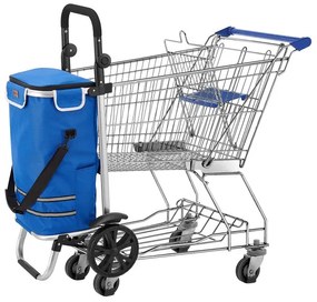 Juskys 3 az 1-ben bevásárlókocsi – kék