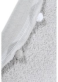 Világosszürke mosható kézi szövésű pamut gyerek szőnyeg ø120 cm Bubbly – Lorena Canals