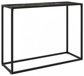 fekete edzett üveg tálalóasztal 100 x 35 x 75 cm