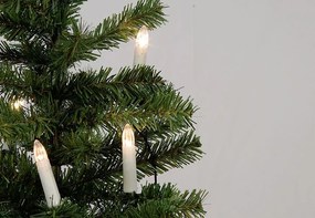 NEXOS Gyertyák karácsonyfára 30 LED zöld kábel meleg fehér