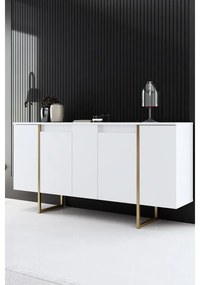 Konzolasztal Luxe - White, Gold