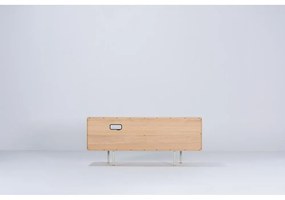 Fehér-natúr színű tölgyfa TV-állvány 150x64 cm Fina – Gazzda