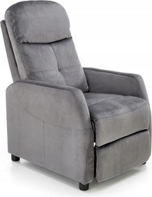 Pihenőszék összecsukható velúr szürke nappaliba kényelmes Felipe 2