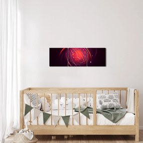 Modern kép absztrakció (órával) (90x30 cm)