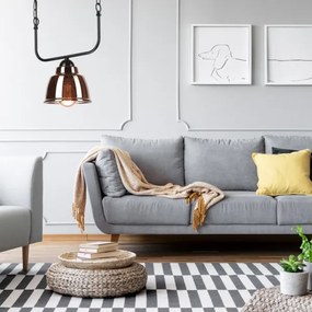 Csillár láncon MARIO 1xE27/60W/230V sárgaréz