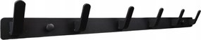 Konyhai fürdőszobai törölközőtartó 6 akasztóval Loft fekete