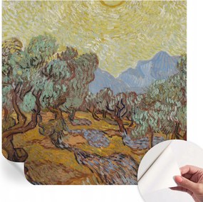 Öntapadós tapéta Fali furnér 3D hatás Olajfák 250x250 cm