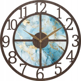 Falióra Dekoráció wenge tölgy kék márvány díszítéssel 35 cm