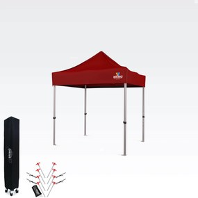 Összecsukható alumínium értékesítési pavilon falak nélkül | BRIMO Exclusive Alu 2x2m - falak nélkül - Piros