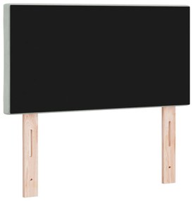 Fejtámla Gyémánt Blokkok Design Világosszürke 80 cm Vastag Bársony