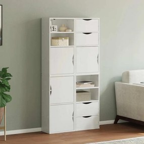 4 db fehér tömörfa fenyőfa oldalsó szekrény ODDA 40x24x79 cm