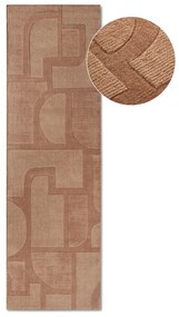 Barna kézi szövésű gyapjú futószőnyeg 80x250 cm Alexis – Villeroy&amp;Boch