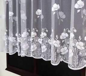 Mg Függöny 34/100 Pipacs Fehér 400X170 M szalaggal