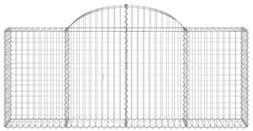 30 db íves horganyzott vas gabion kosár 200x30x80/100 cm