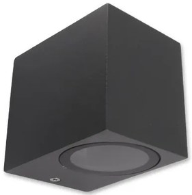 MasterLED Lida 81x92 sötétszürke szögletes oldalfali lámpa GU10-es foglalattal