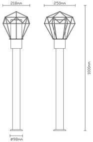 Globo 31357 - Kültéri lámpa HORACE 1xE27/15W/230V IP44
