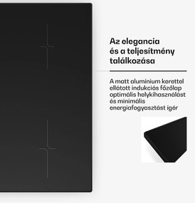 Klarstein Velaire indukciós főzőlap, elegáns, minimalista, nagy teljesítményű, 4 főzőzóna, 7000 W, 60 cm