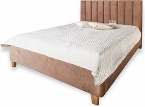 LUNEXA kárpitozott ágy + rácsos rács + matrac EMI