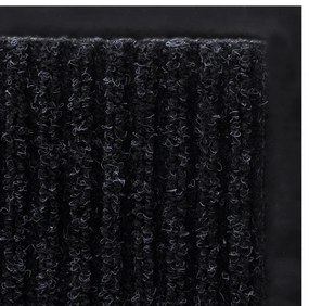 fekete PVC lábtörlő 117x220 cm