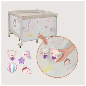 Lionelo - MILLE PLUS játszókarám Szürke bézs