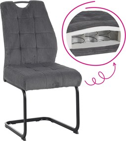 Étkezőszék, szürke/fekete, KELMA