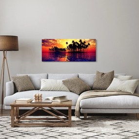 Egy sziget képe naplementekor (120x50 cm)