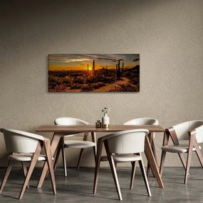 Kép - A nap vége az arizonai sivatagban (120x50 cm)