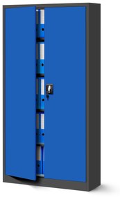 JAN NOWAK Fém iratszekrény JAN 900x1850x400, modell antracit-kék