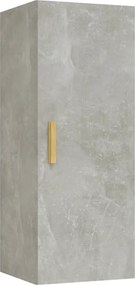 vidaXL betonszürke szerelt fa faliszekrény 34,5 x 34 x 90 cm