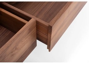 Barna diófa TV-állvány 220x45x45 cm Fawn – Gazzda