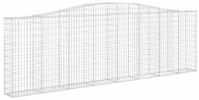 10 db íves horganyzott vas gabion kosár 400x30x120/140 cm