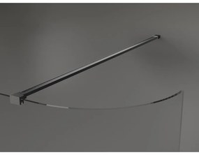 Mexen Kioto, Walk-In zuhany paraván 150 x 200 cm, 8 mm átlátszó üveg, grafit profil, 800-150-101-66-06