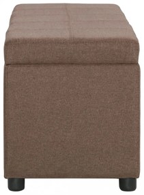 barna poliészter pad tárolórekesszel 116 cm