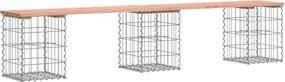 vidaXL tömör duglászfenyő gabion kerti pad 203x31x42 cm