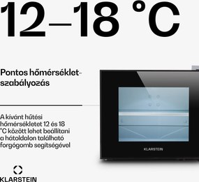 Klarstein Frosty mini hűtőszekrény, 10 liter, B energiahatékonysági osztály, 65 W, fekete
