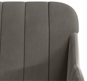 vidaXL sötétszürke bársonyfotel 63 x 76 x 80 cm